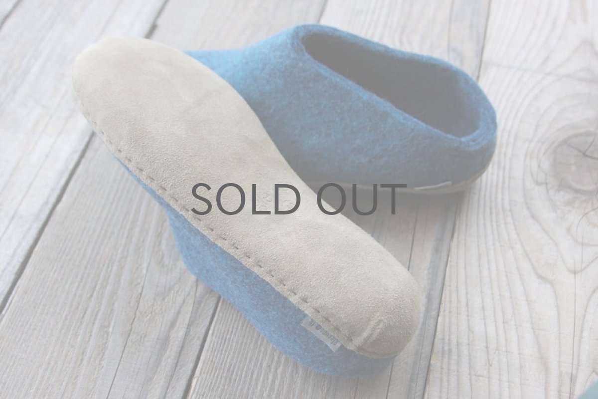 画像5: 北欧デザイン/フェルトスリッパ/極厚ウール100%フェルト/glerups/グリオップス/ターコイズブルー (5)
