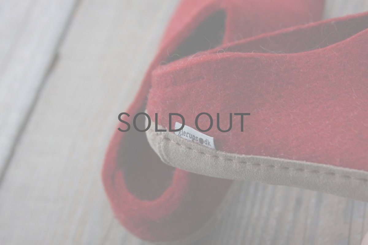 画像3: 北欧デザイン/フェルトスリッパ/極厚ウール100%フェルト/glerups/グリオップス/レッド (3)