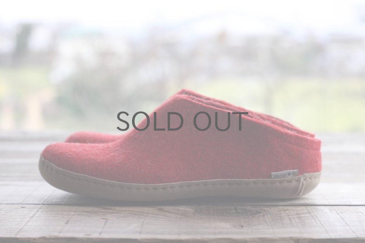 画像2: 北欧デザイン/フェルトスリッパ/極厚ウール100%フェルト/glerups/グリオップス/レッド (2)