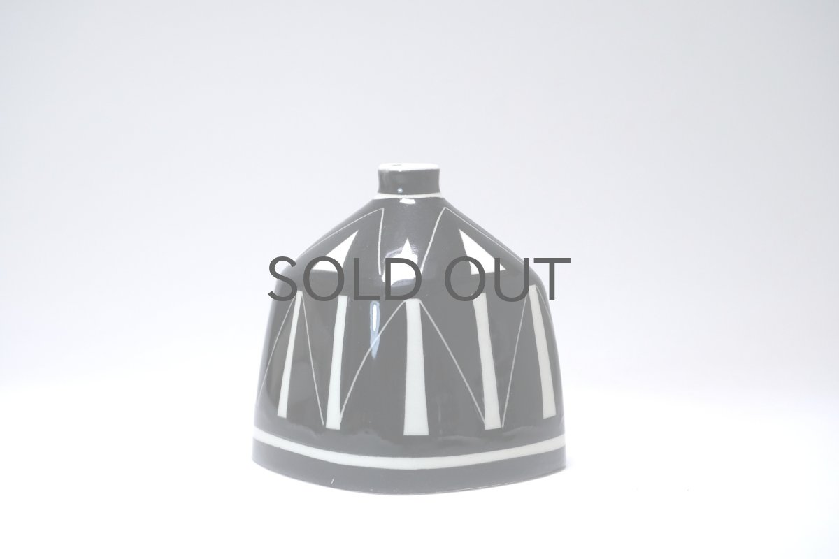 画像2: Gustavsberg/グスタフスベリ/Indigo /インディゴ/一輪挿し/四角型/ブラック/幾何学柄 (2)