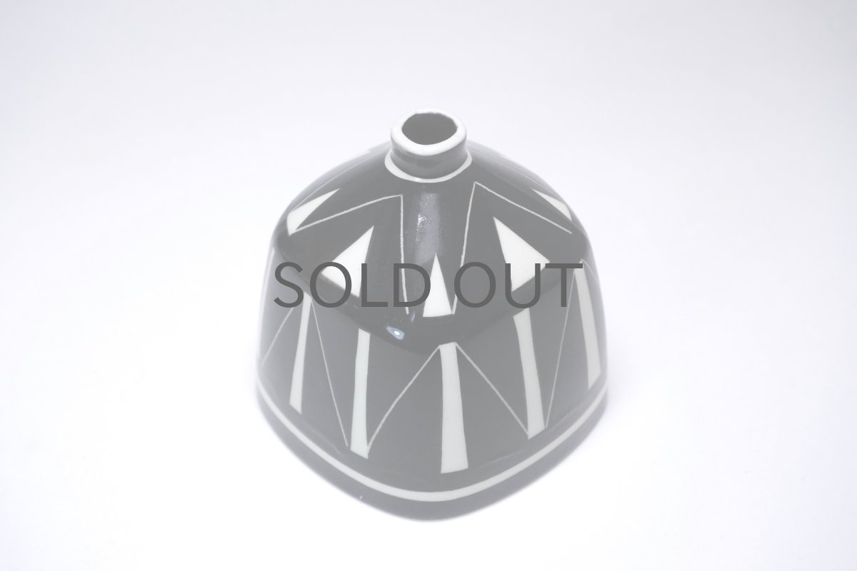 画像5: Gustavsberg/グスタフスベリ/Indigo /インディゴ/一輪挿し/四角型/ブラック/幾何学柄 (5)