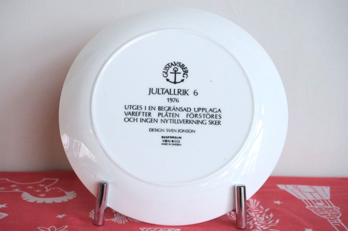 画像5: Gustavsberg/グスタフスベリ/クリスマスプレート/Sven Jonson/1976年 (5)