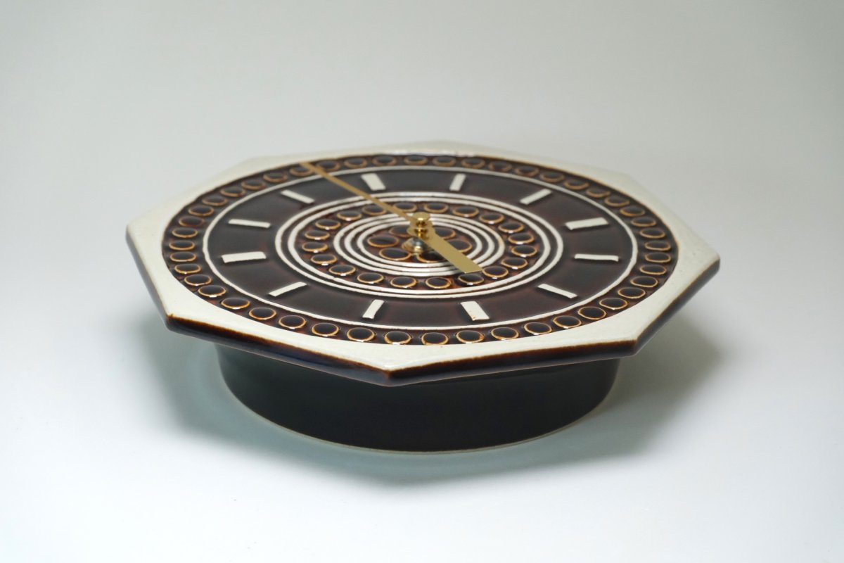 画像5: Gustavsberg/グスタフスベリ/スタジオ制作壁掛け時計/ブラウン/新品クロックムーブメント使用 /オリジナルBOX付き (5)