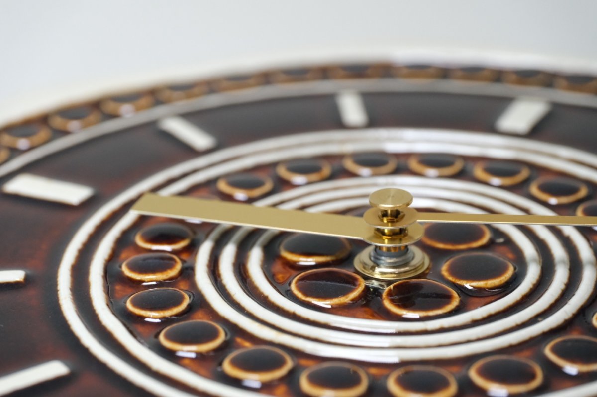 画像6: Gustavsberg/グスタフスベリ/スタジオ制作壁掛け時計/ブラウン/新品クロックムーブメント使用 /オリジナルBOX付き (6)