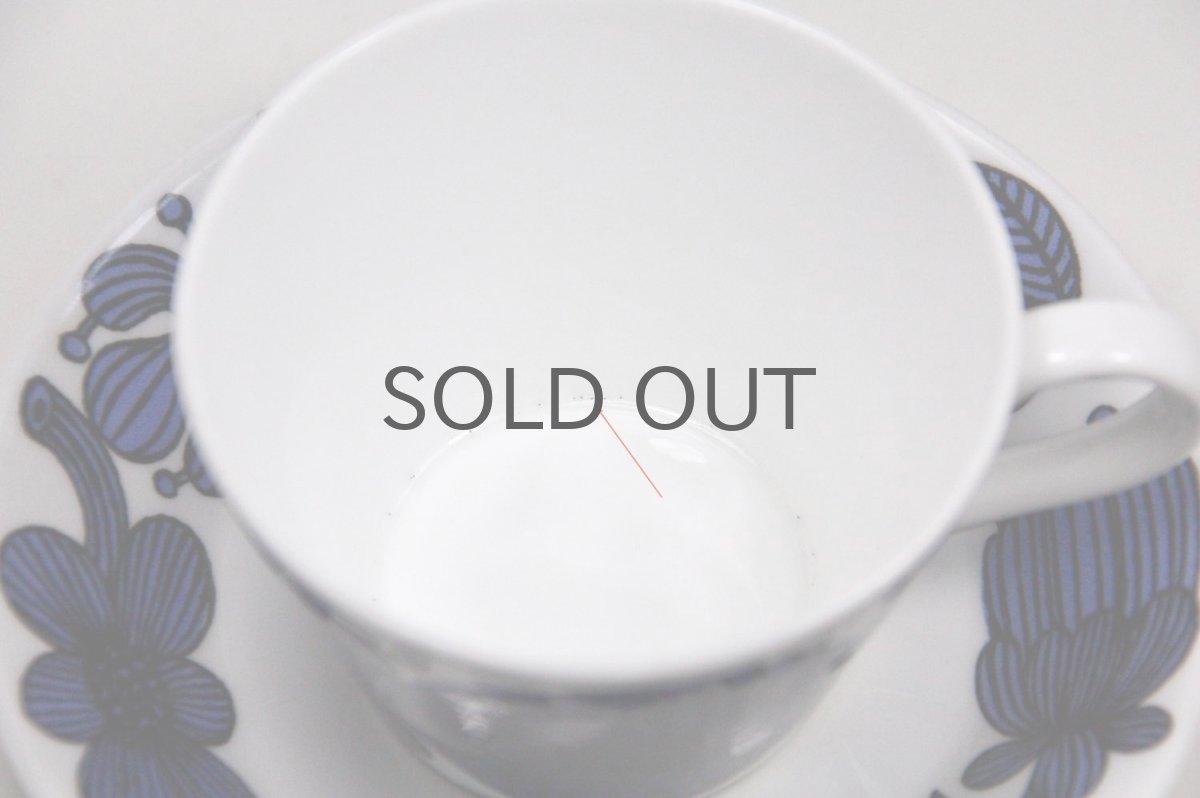 画像2: 北欧ビンテージ/ Gustavsberg/グスタフスベリ/Bla Aster/ブルーアスター/コーヒーカップ&ソーサー (2)