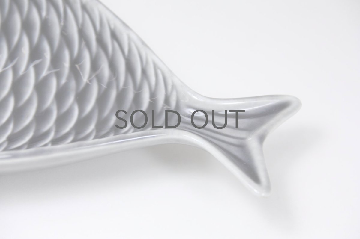 画像4: 北欧ビンテージ/Gustavsberg/グスタフスベリ/スティグ・リンドベリ/魚プレート/グレー/Sサイズ/超レア (4)