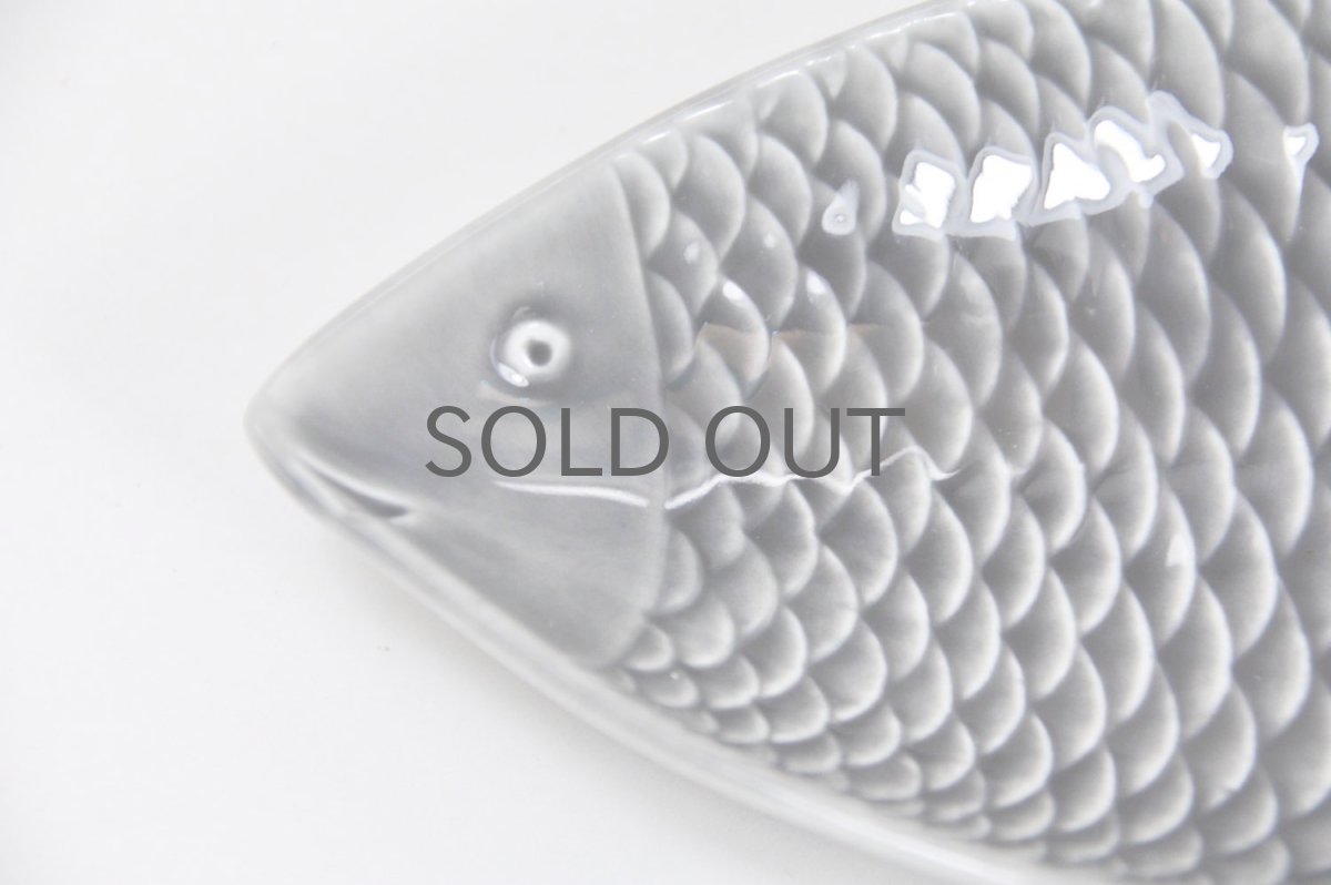 画像3: 北欧ビンテージ/Gustavsberg/グスタフスベリ/スティグ・リンドベリ/魚プレート/グレー/Sサイズ/超レア (3)