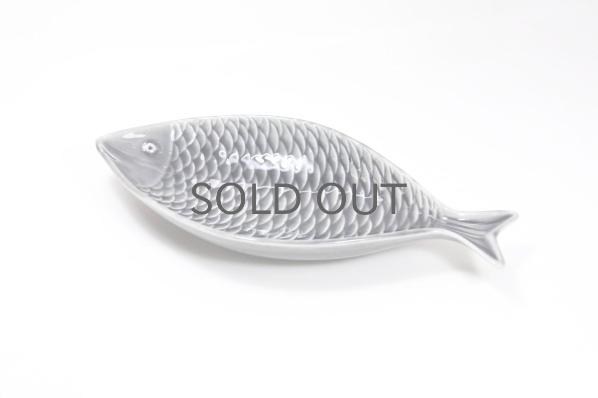 画像2: 北欧ビンテージ/Gustavsberg/グスタフスベリ/スティグ・リンドベリ/魚プレート/グレー/Sサイズ/超レア (2)