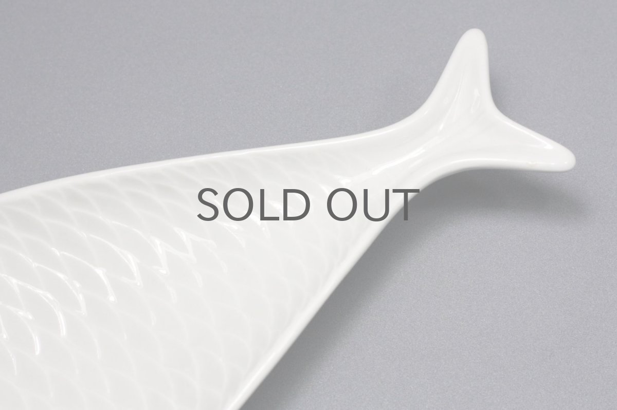 画像5: 北欧ビンテージ/Gustavsberg/グスタフスベリ/スティグ・リンドベリ/お魚プレート/ホワイト/Lサイズ (5)