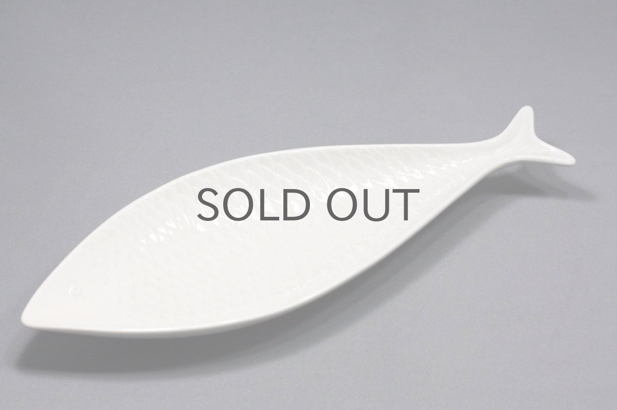画像4: 北欧ビンテージ/Gustavsberg/グスタフスベリ/スティグ・リンドベリ/お魚プレート/ホワイト/Lサイズ (4)
