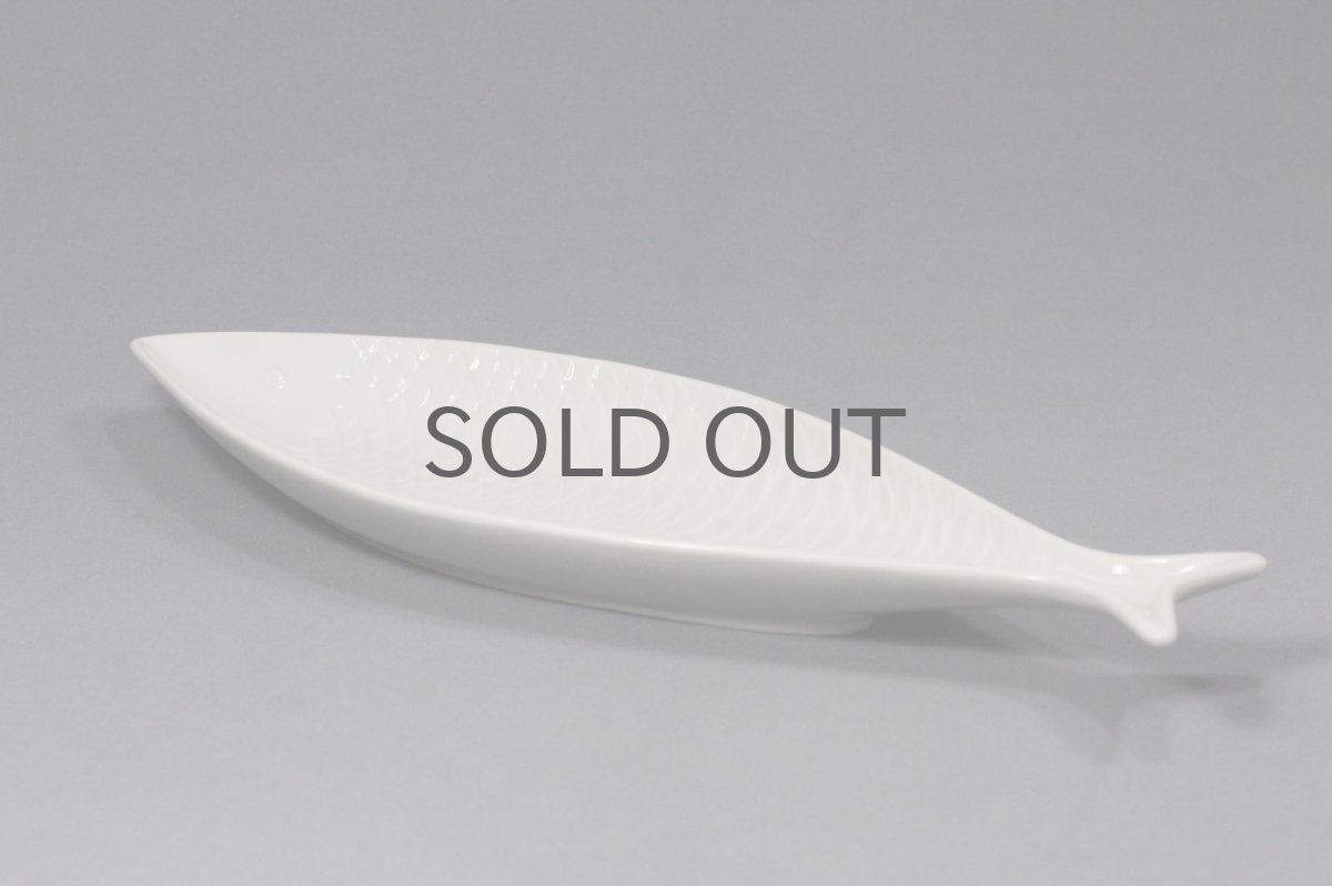 画像2: 北欧ビンテージ/Gustavsberg/グスタフスベリ/スティグ・リンドベリ/お魚プレート/ホワイト/Lサイズ (2)