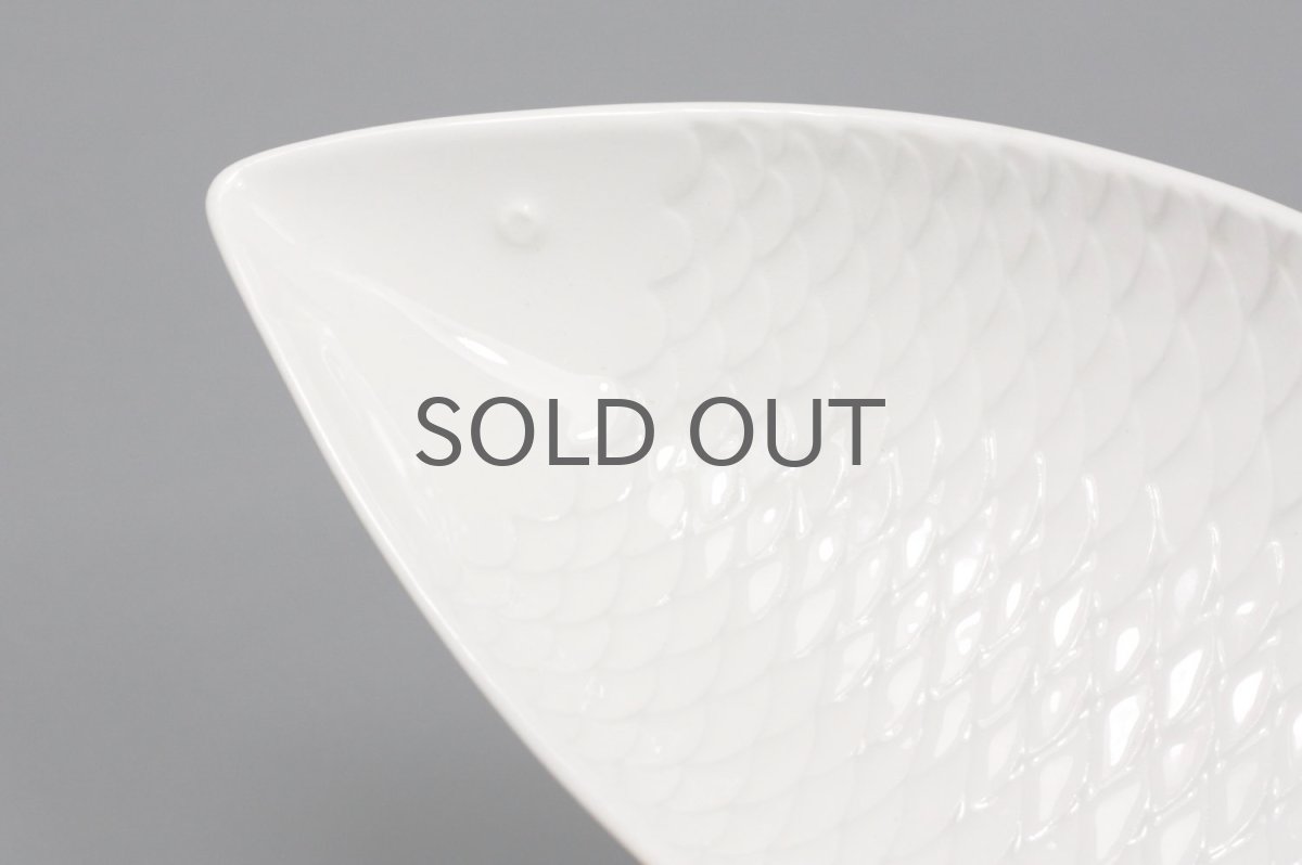 画像3: 北欧ビンテージ/Gustavsberg/グスタフスベリ/スティグ・リンドベリ/お魚プレート/ホワイト/Lサイズ (3)