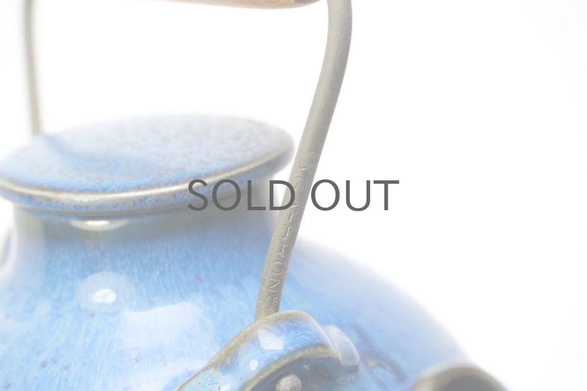 画像9: Gustavsberg/グスタフスベリ/Stig Lindberg /スティグ・リンドベリ/アトリエ制作/ブルーティーポット/チークハンドル (9)