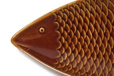 画像3: Stig Lindberg　Fish plate お魚のプレート　ブラウン　大  (3)