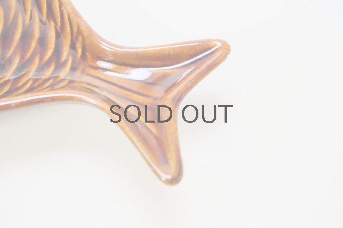 画像4: 北欧ビンテージ/Gustavsberg/グスタフスベリ/スティグ・リンドベリ/魚プレート/ブラウン/Sサイズ/レア (4)