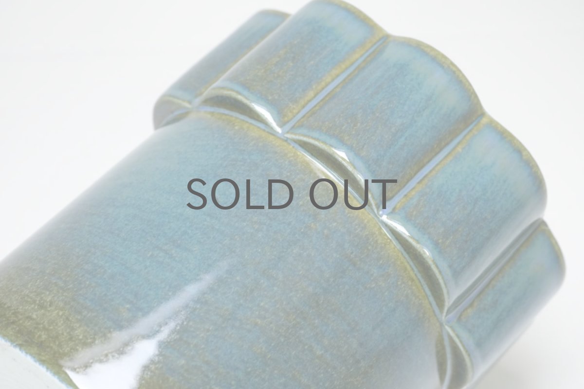 画像6: Gustavsberg/グスタフスベリ/ Karin Bjorquist/オリーブグリーン&ブルーグリーン/花瓶/ベース (6)