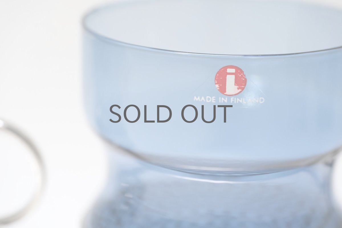 画像3: 北欧ビンテージ/iittala/イッタラ/TSAIKKA/ブルー＆シルバーホルダー/スッテカー付き (3)