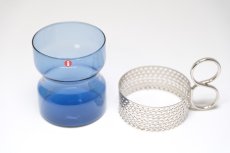 画像6: 北欧ビンテージ/iittala/イッタラ/TSAIKKA/ブルー＆シルバーホルダー/スッテカー付き (6)