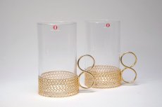 画像1: iittala/イッタラ/24Karaatti/24キャラット/ゴールドホルダー&クリアガラス/TSAIKKA/ツァイッカ/ロンググラス (1)