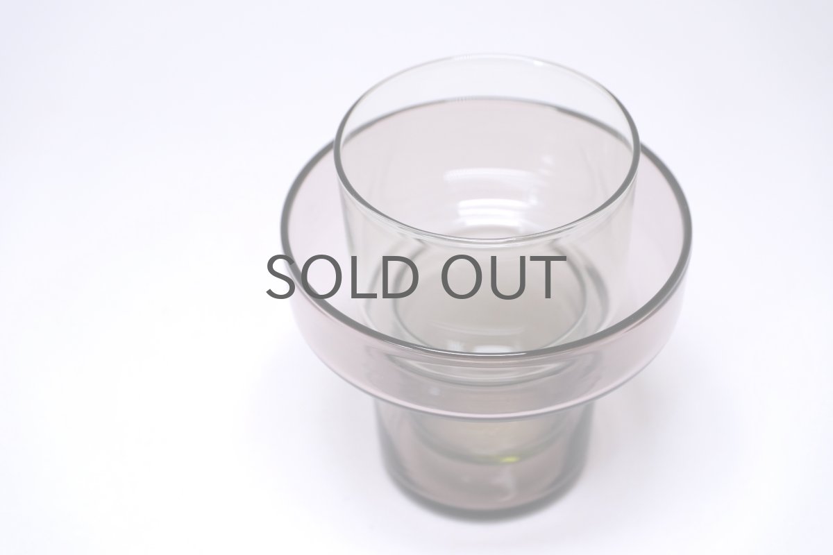 画像3: 北欧ビンテージガラス/Lisa Johansson Pape/リサヨハンソンパッペ/Anemone/アネモネ/Wベース/クリア&ライトパープル (3)