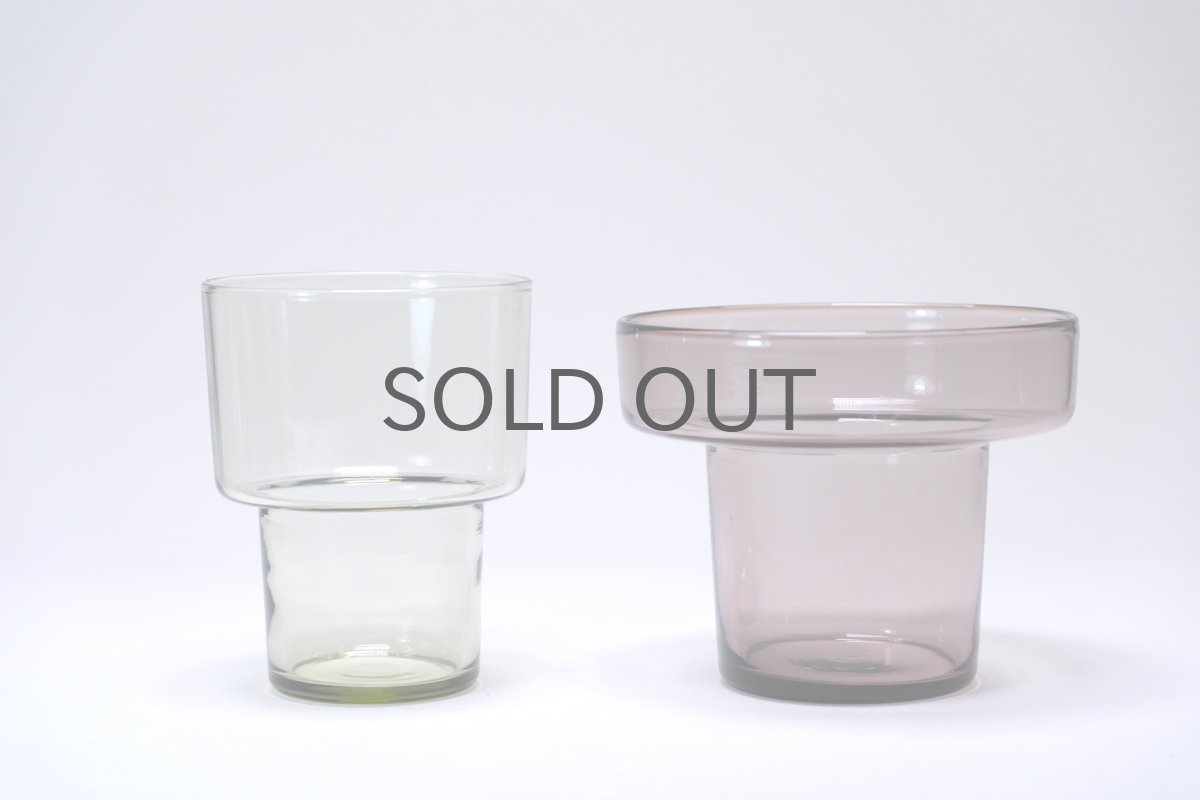 画像2: 北欧ビンテージガラス/Lisa Johansson Pape/リサヨハンソンパッペ/Anemone/アネモネ/Wベース/クリア&ライトパープル (2)