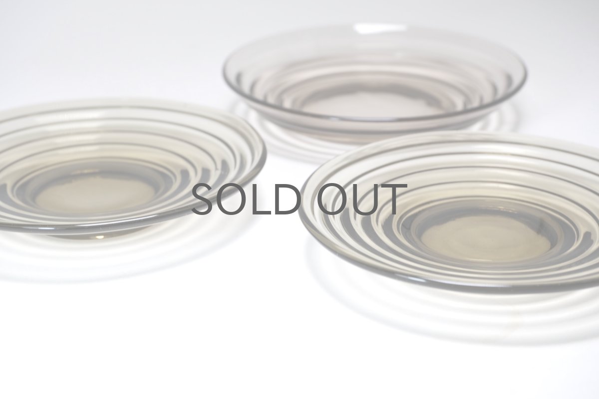 画像6: 北欧ビンテージガラス/Aino Aalto/アイノ・アアルト/Karhula/カルフラ/Bolgeblick/4190/プレート/スモーク (6)