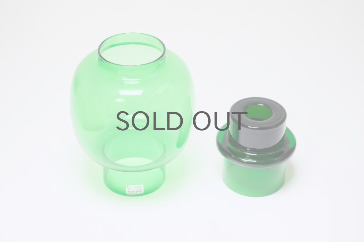 画像5: 北欧ビンテージガラス/NUUTAJARVI/ヌータヤルヴィ/Tuikku/ランタンタイプのキャンドルホルダー＆キャンドルスタンド/グリーン/オリジナルBOX付き (5)