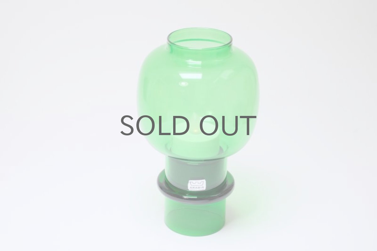 画像3: 北欧ビンテージガラス/NUUTAJARVI/ヌータヤルヴィ/Tuikku/ランタンタイプのキャンドルホルダー＆キャンドルスタンド/グリーン/オリジナルBOX付き (3)