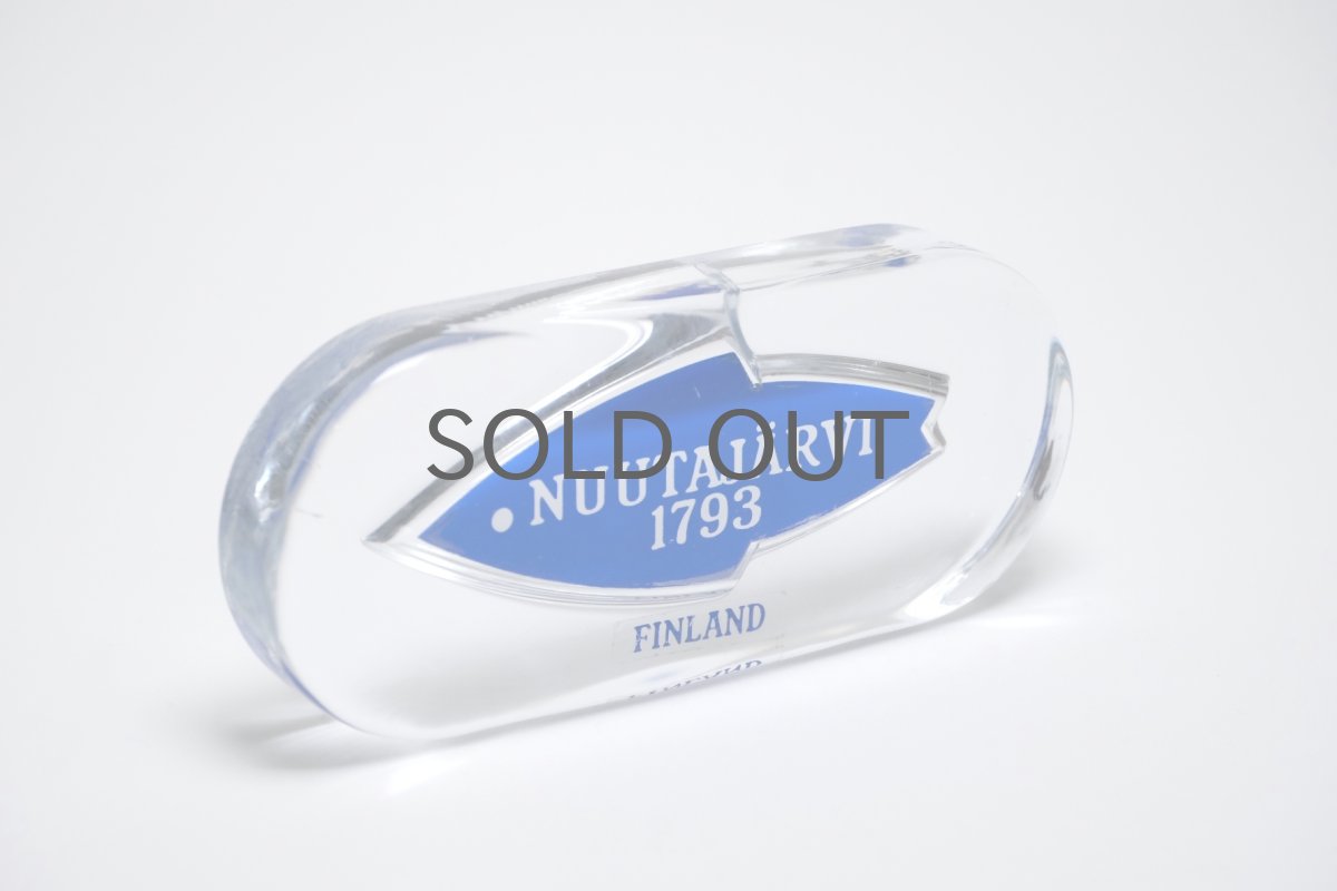 画像1: ビンテージ北欧雑貨/Nuutajarvi/ヌータヤルヴィ/ブランドロゴ/ブランドサイン/アドバタイジメント/ブルー (1)