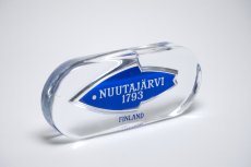 画像1: ビンテージ北欧雑貨/Nuutajarvi/ヌータヤルヴィ/ブランドロゴ/ブランドサイン/アドバタイジメント/ブルー (1)