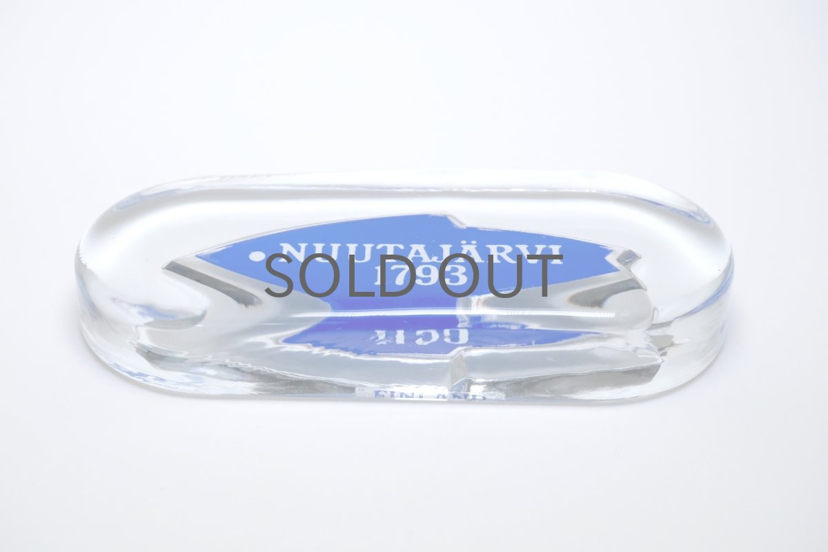 画像5: ビンテージ北欧雑貨/Nuutajarvi/ヌータヤルヴィ/ブランドロゴ/ブランドサイン/アドバタイジメント/ブルー (5)