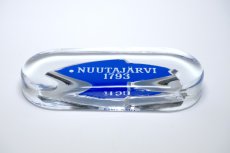 画像5: ビンテージ北欧雑貨/Nuutajarvi/ヌータヤルヴィ/ブランドロゴ/ブランドサイン/アドバタイジメント/ブルー (5)