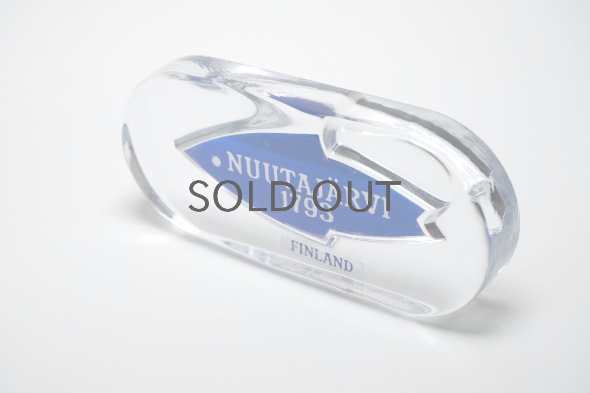 画像4: ビンテージ北欧雑貨/Nuutajarvi/ヌータヤルヴィ/ブランドロゴ/ブランドサイン/アドバタイジメント/ブルー (4)