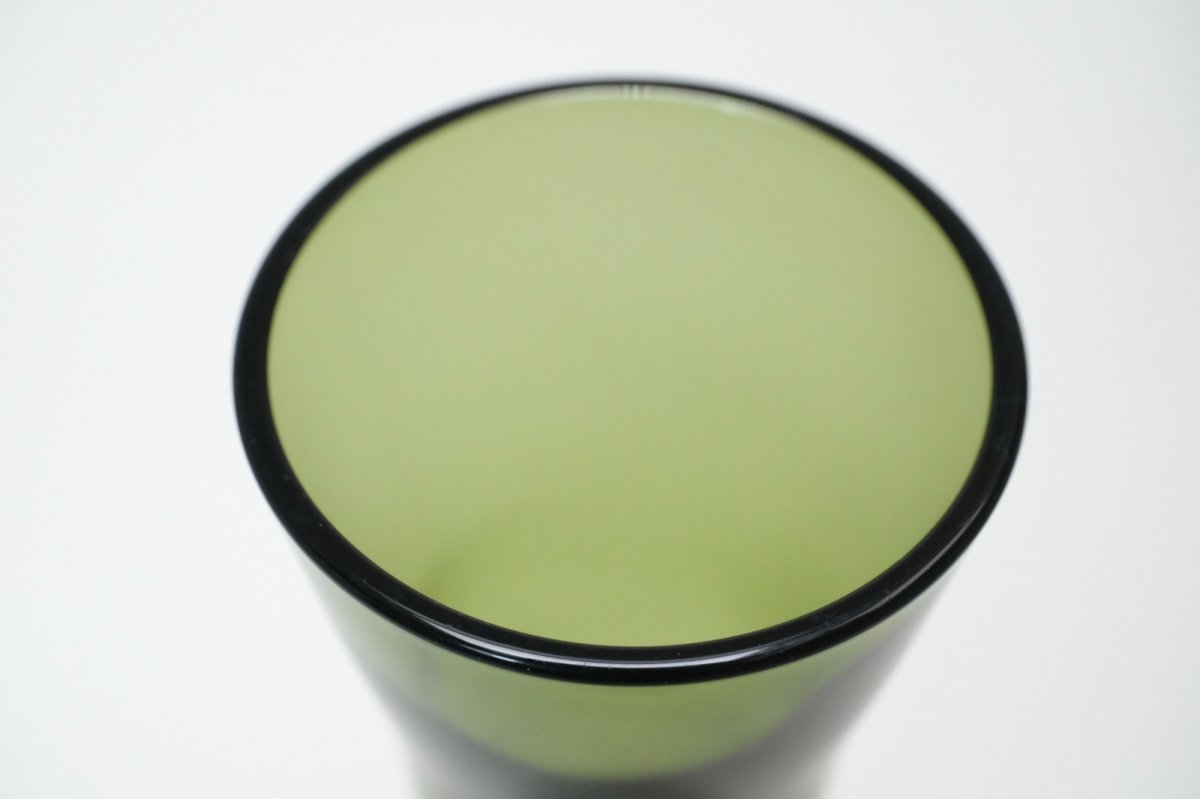 画像2: ビンテージ北欧雑貨/Kaj Franck/カイ・フランク/ベース/デキャンタ/1541/20cm/オリーブグリーン (2)