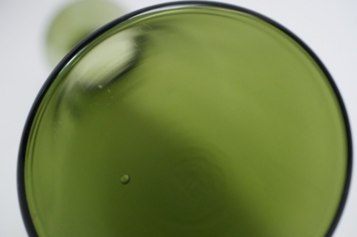 画像5: ビンテージ北欧雑貨/Kaj Franck/カイ・フランク/ベース/デキャンタ/1541/20cm/オリーブグリーン (5)