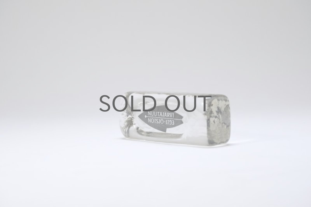 画像4: ビンテージ北欧雑貨/Nuutajarvi/ヌータヤルヴィ/ブランドロゴ/ブランドサイン/Sサイズ/ブラックロゴ/No.1 (4)