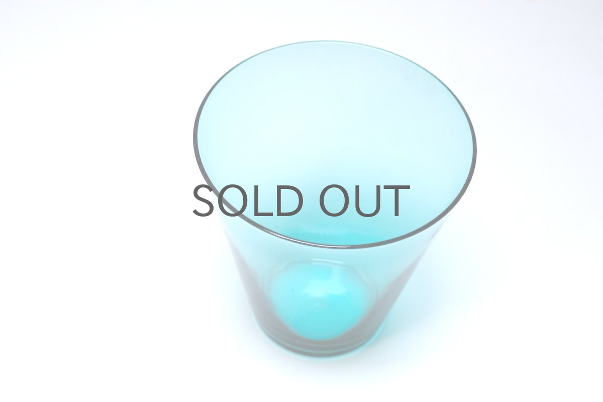 画像2: ビンテージ北欧雑貨/Kaj Franck/カイ・フランク/2744/タンブラー/H8cm/Nuutajarvi/ヌータヤルヴィ/ターコイズブルー/No.2 (2)