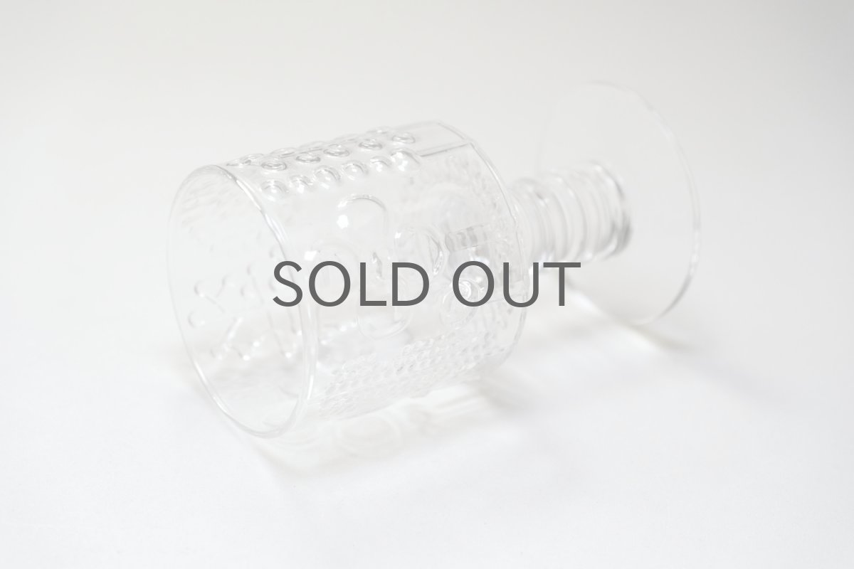 画像3: 北欧ビンテージガラス/Oiva Toikka/オイバトイッカ/Flora/フローラ/ヌータヤルヴィ/ショットグラス/脚付き/クリア (3)