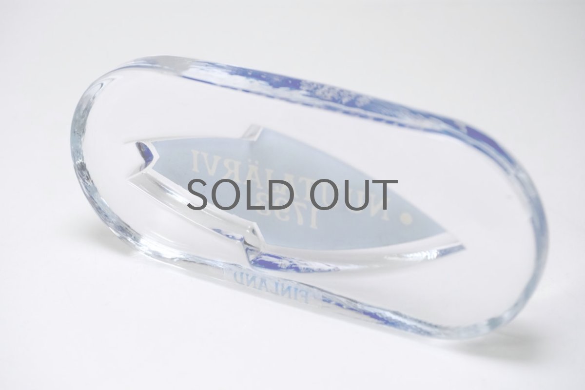 画像4: ビンテージ北欧雑貨/Nuutajarvi/ヌータヤルヴィ/ブランドロゴ/ブランドサイン/ブルー (4)