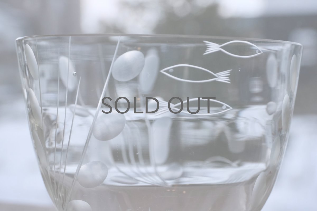 画像2: 北欧ビンテージ/KARHULA/カルフラ/1930年代/Göran Hongell/ゴラン・ホンゲル/フィッシュボウル (2)