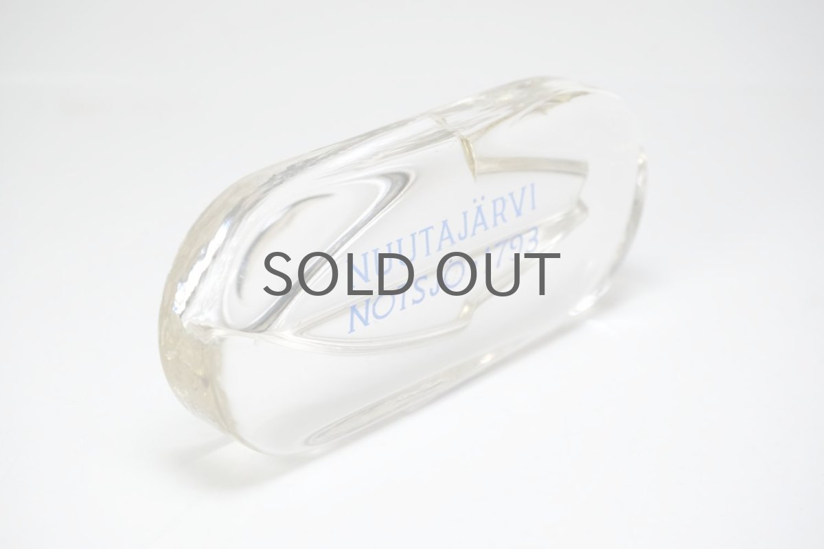 画像3: ビンテージ北欧雑貨/Nuutajarvi/ヌータヤルヴィ/ブランドロゴ/ブランドサイン/クリア (3)