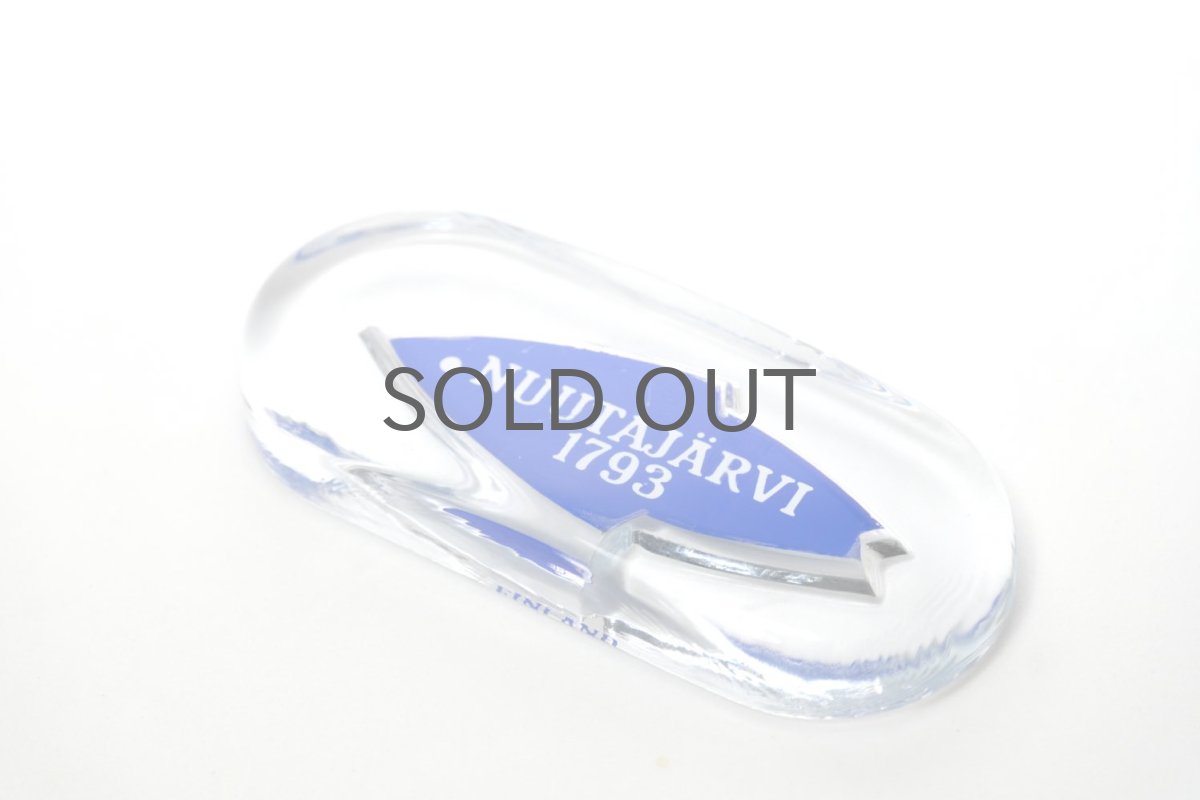 画像5: ビンテージ北欧雑貨/Nuutajarvi/ヌータヤルヴィ/ブランドロゴ/ブランドサイン/ブルー (5)