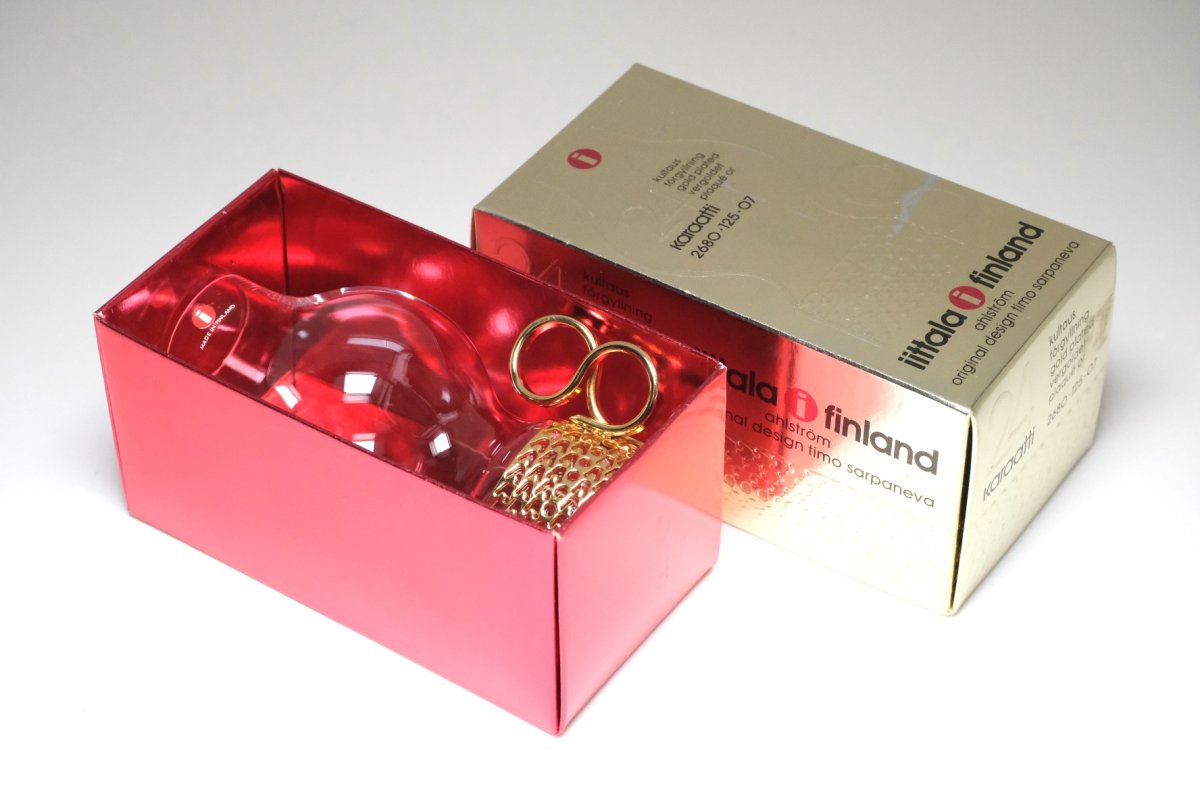 画像7: iittala/イッタラ/24Karaatti/24キャラット/ゴールドホルダー&クリアガラス/TSAIKKA/ツァイッカ/ランタン/キャンドルホルダー/Sサイズ/箱付き (7)