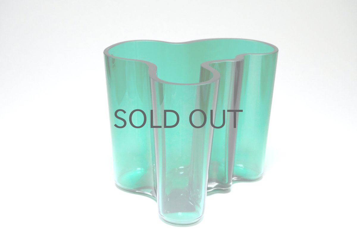 画像6: iittala/イッタラ/ALVAR AALTO/Savoy vas/アルヴァ・アアルトコレクション ベース/H12cm/廃盤色エメラルド (6)