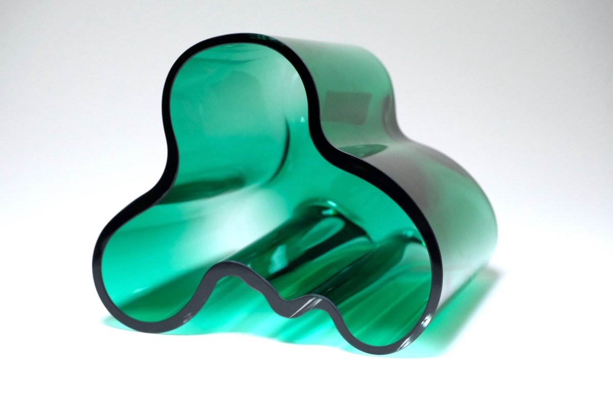 画像8: iittala/イッタラ/ALVAR AALTO/Savoy vas/アルヴァ・アアルトコレクション ベース/H12cm/廃盤色エメラルド (8)