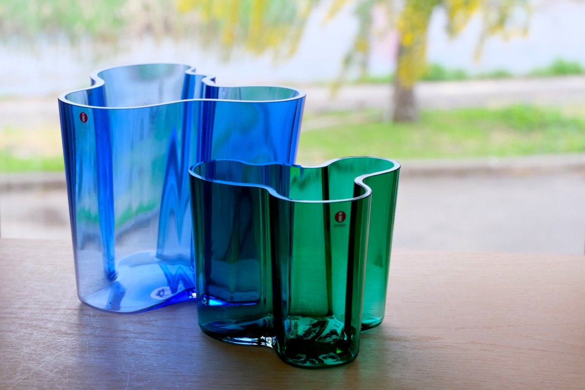 画像11: iittala/イッタラ/ALVAR AALTO/Savoy vas/アルヴァ・アアルトコレクション ベース/H12cm/廃盤色エメラルド (11)