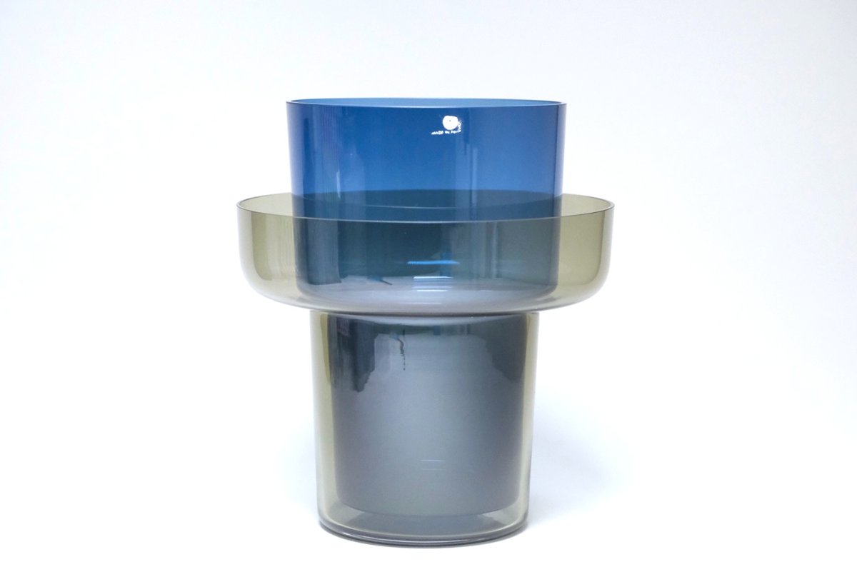 画像1: 北欧ビンテージガラス/Lisa Johansson Pape/リサヨハンソンパッペ/Achillea/アキレア/Wベース/Lサイズ (1)