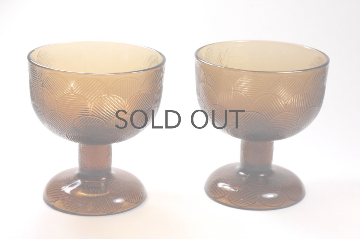 画像2: ビンテージ北欧雑貨/ NUUTAJARVI/ヌータヤルヴィ/Miranda/ミランダ/デザートボウル/ブラウン (2)