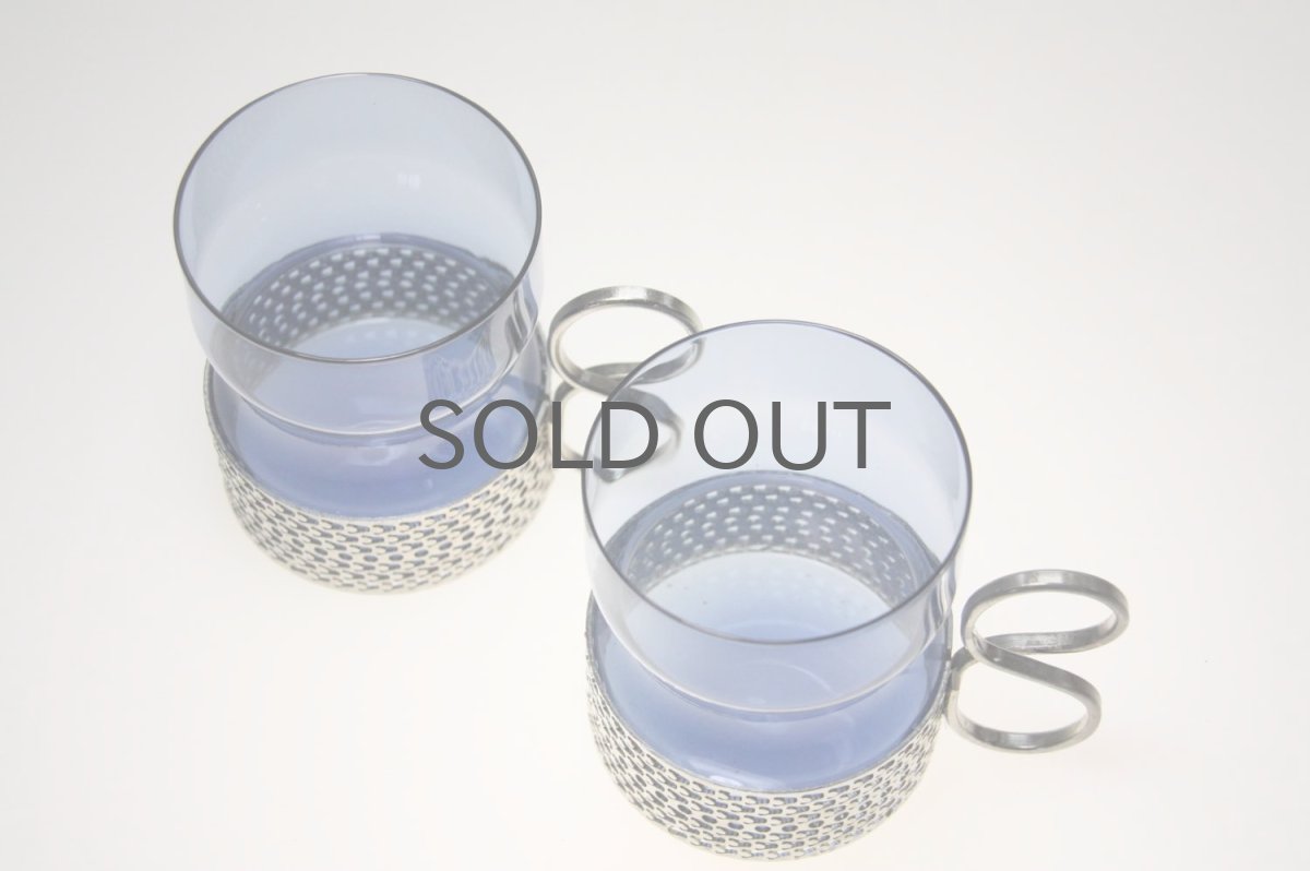 画像2: 北欧ビンテージ/iittala/イッタラ/TSAIKKA/ブルー&シルバーホルダー (2)
