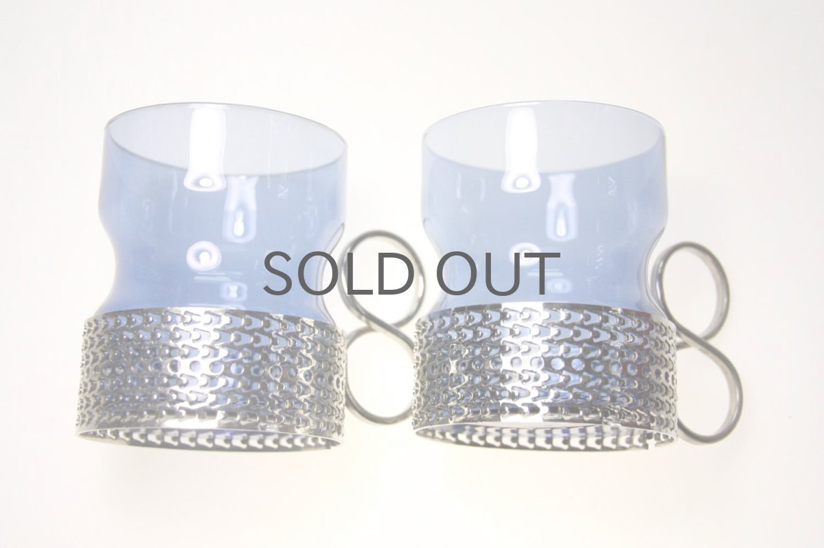 画像3: 北欧ビンテージ/iittala/イッタラ/TSAIKKA/ブルー&シルバーホルダー (3)